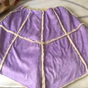Cejon light purple fur poncho